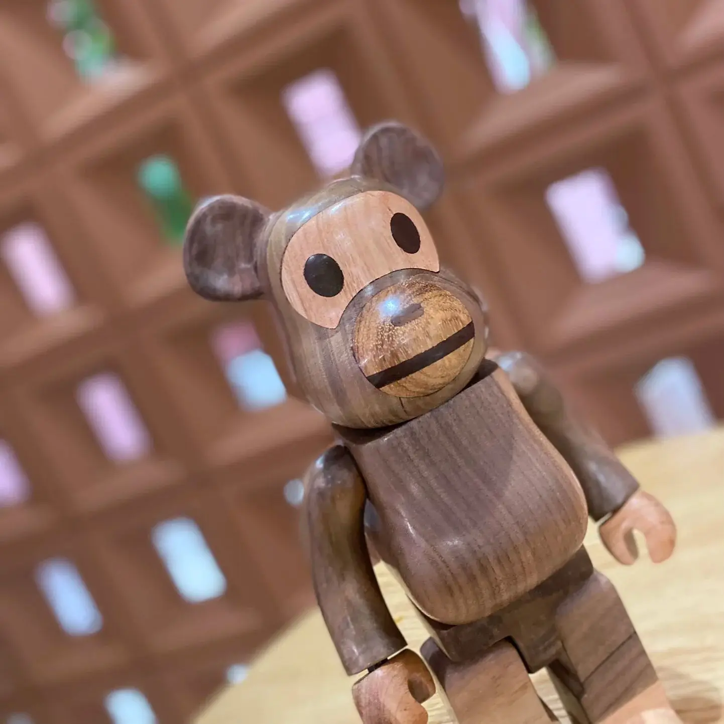 Bearbrick 400% Baby Milo 28cm Wood Toy Designer Toy x karimoku Action Figure Handmade Desktop Collection Ornaments