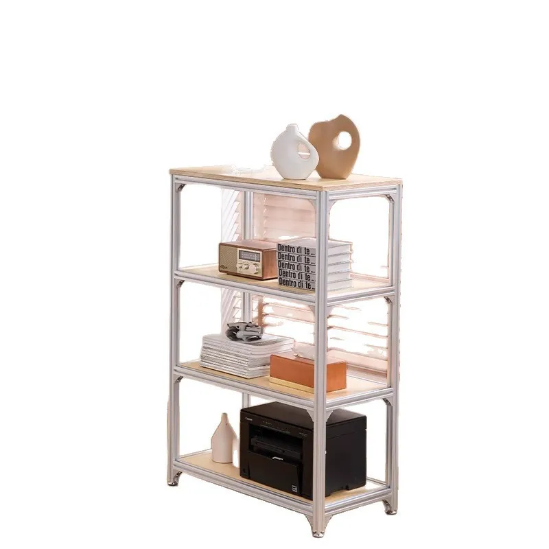 

Aluminum Profile Birch Ocean Panel Display Cabinet Multi-layer Shelf Display Rack Sample Rack