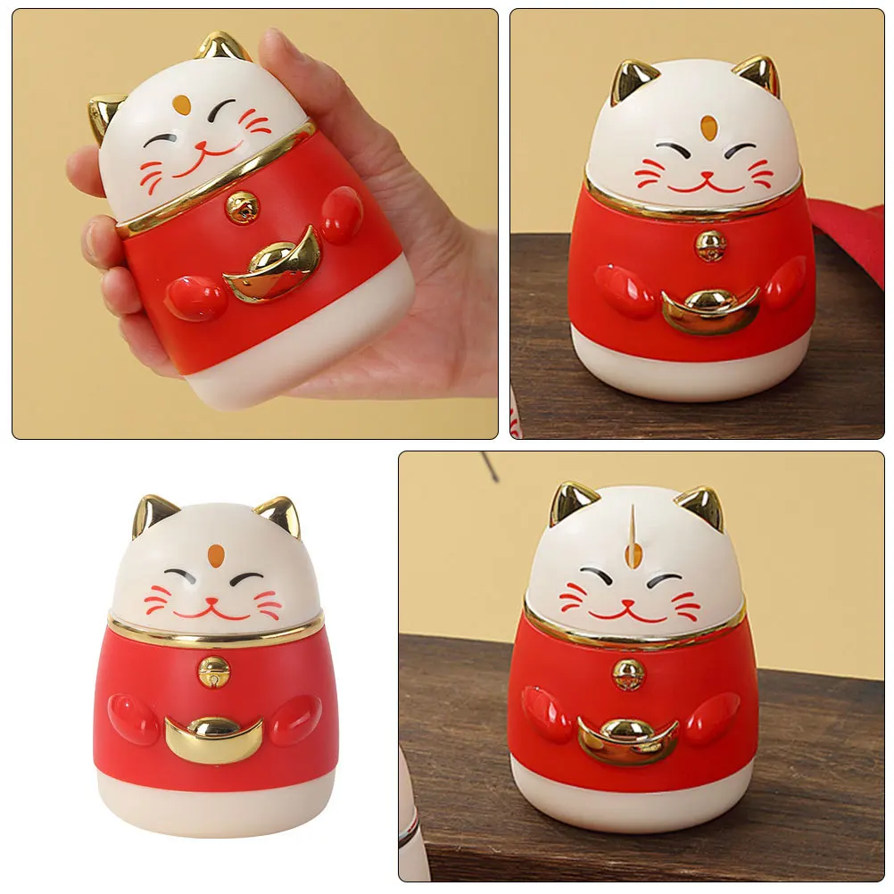 

Милый диспенсер для зубочисток в форме кошки удачи, многофункциональный органайзер, декор для дома, милый держатель для зубочисток, диспенсер для фруктовых палочек