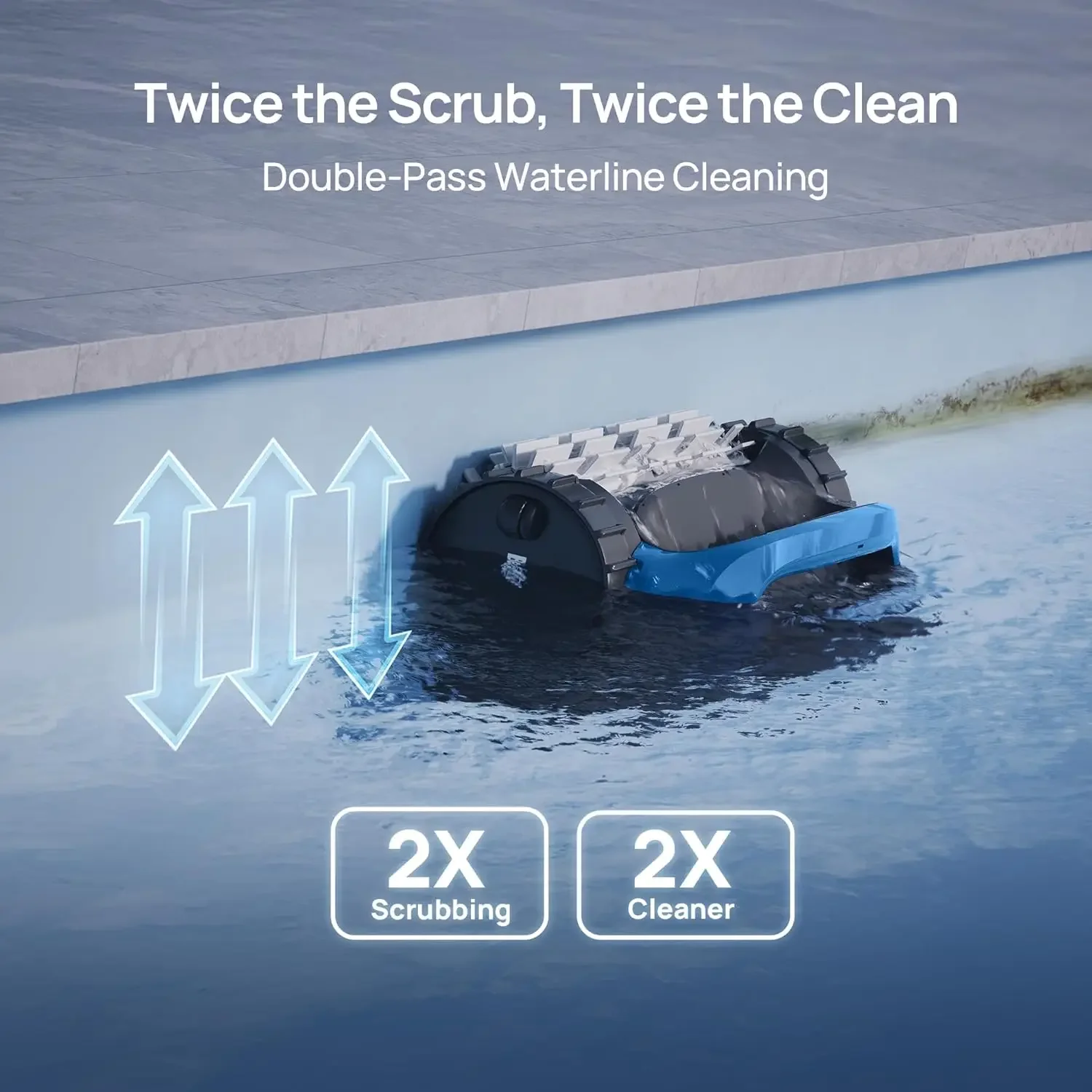 Cordless Robotic Pool Cleaner Beatbot AquaSense 2 Smart Parking Double-Pass Scrubbing Vacuum For Floor Wall Waterline
