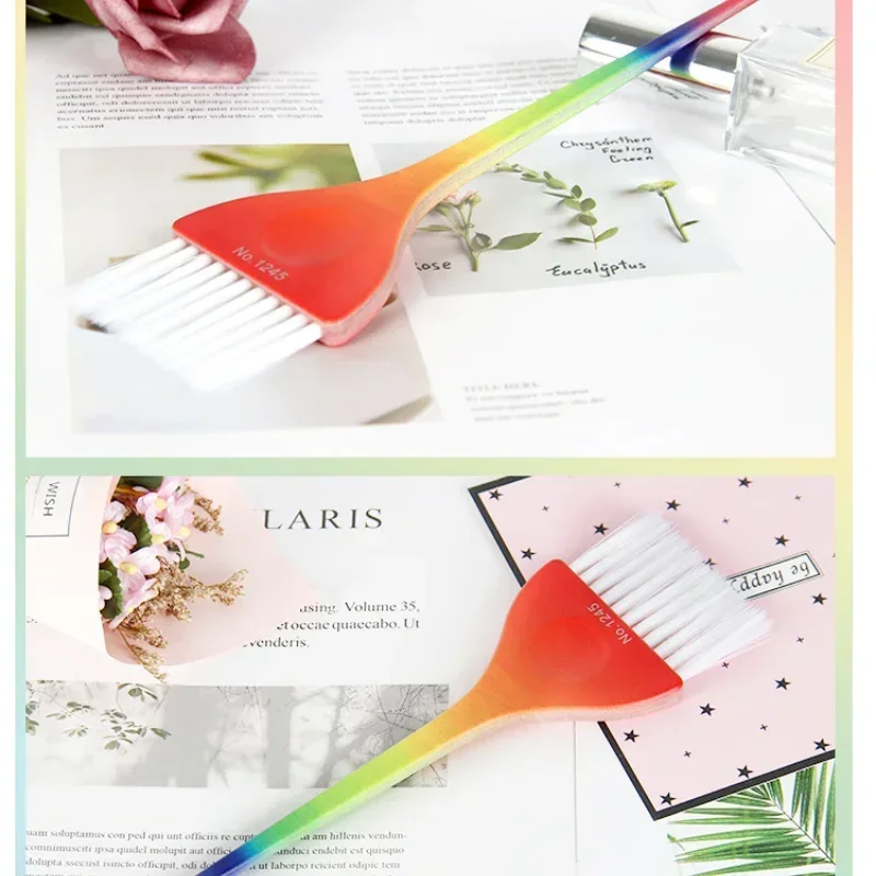 

Practical Comb, Hair Coloring Dye Cream Brush, Gradient Color Rainbow, 1Pcs, Salon Hairstyler Accessories
