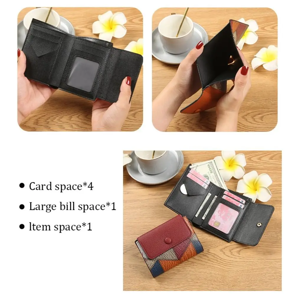 جديد بو الجلود محفظة قصيرة صغيرة سستة عملة المحفظة حامل البطاقة المرأة