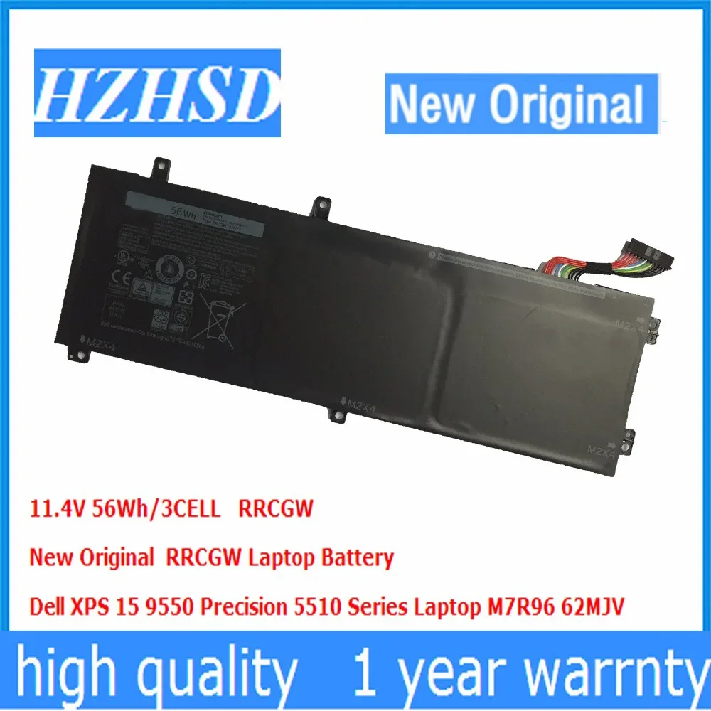 11.4V 56Wh/3CELL RRCGW New Original RRCGW Laptop Battery FOR Dell XPS 15 9550 Precision 5510 M7R96 62MJV