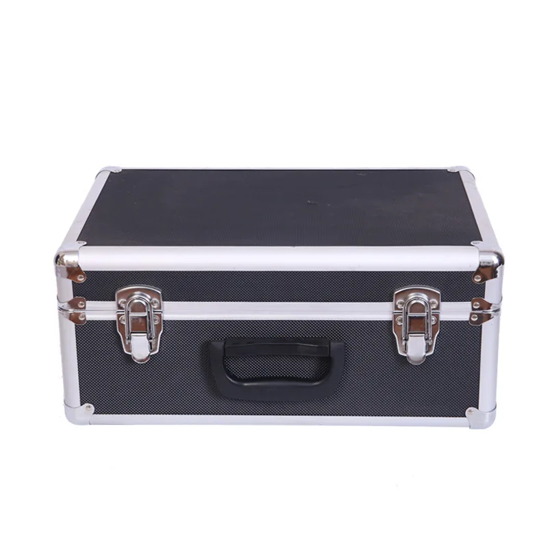 Black Multifunctional Aluminum Alloy Box Equipment Transportation Portable Aluminum Alloy Toolbox Aluminum Box Storage Suitcase