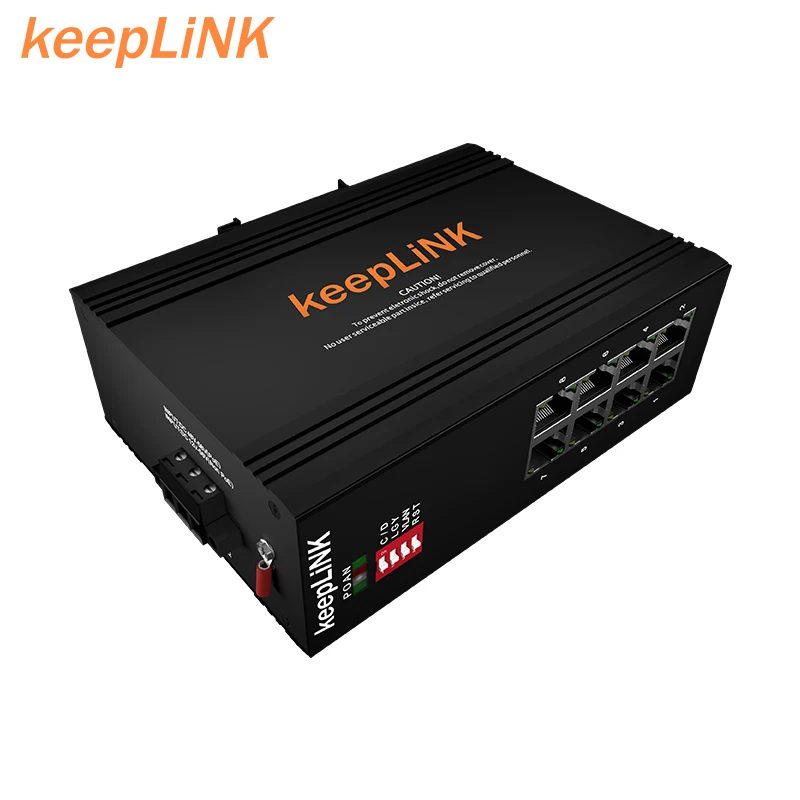 Gigabit Ethernet Switch 8 Port Industrial Ip40 Desktop Unmanaged Network Switches with Din Rail Mount for Security Monitoring view 3