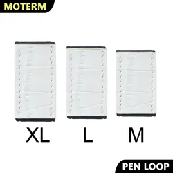 Moterm Leather Penloop Elastic Pencil Loop on Strap of Planner Notebook Journals Croc Grain Pen Clip Holder School Supplies