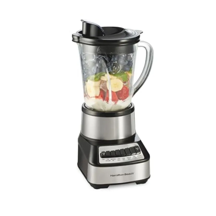

Wave Crusher Blender for Smoothies with 40 Oz Glass Jar and 14 Functions Ice Sabre Blades 700 Watts for Consistently Smooth Res