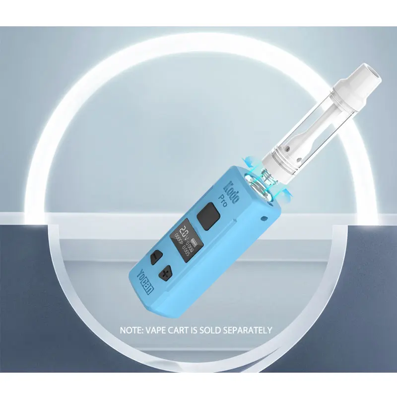 Original yocan kodo pro caixa mod vape bateria caneta 510 rosca 400mah 10s pré-aquecer tela oled caber 510 carrinhos cigarro eletrônico