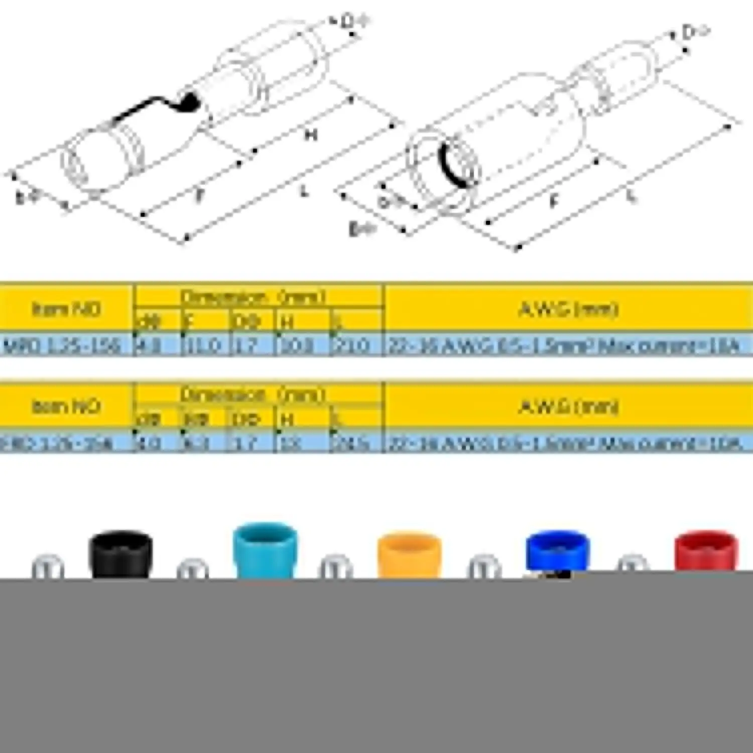 208Pcs Bullet Connectors Male and Female, 22-16AWG Insulated Splice Female/Male Bullet Crimp Terminals Electrical Crimp Wire