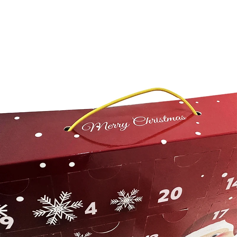 Customization.Christmas Paper Empty 12 Day Advent Calendar Packaging for Pets Candles Chocolate Cookie