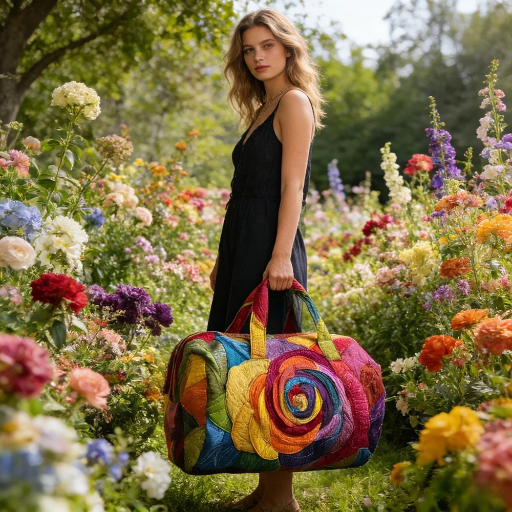 

Модная 3D-печатная стеганая дорожная сумка для женщин, большая сумка-тоут с цветочным принтом, дорожная сумка для путешествий, сумка для отпуска.