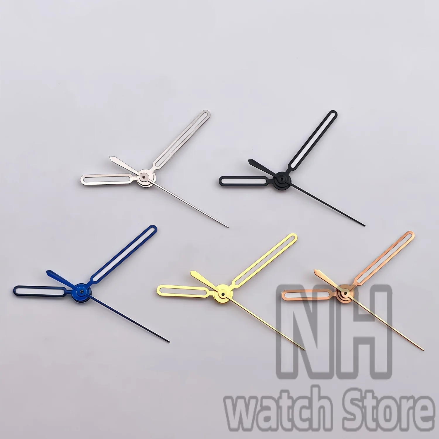 NH35 Hands Set Rose Gold Silver Black Blue Hands Green Luminous For NH34 35  ETA2824 PT5000 Miyota MVT Nautilus Watches Pointers