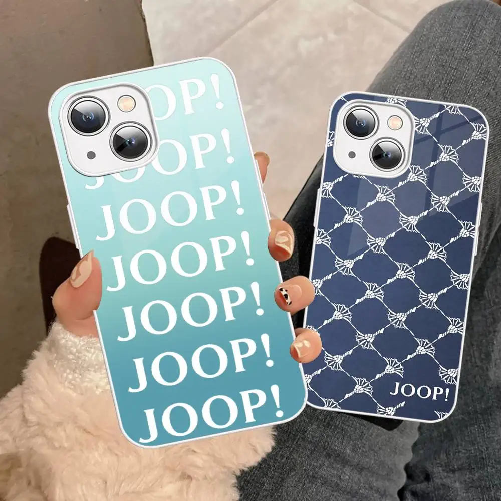 Fashion Brand J-Joop For IPhone 14 13 12 Mini 11 Pro XS Max X XR 14 Plus Tempered Glass Cover 5