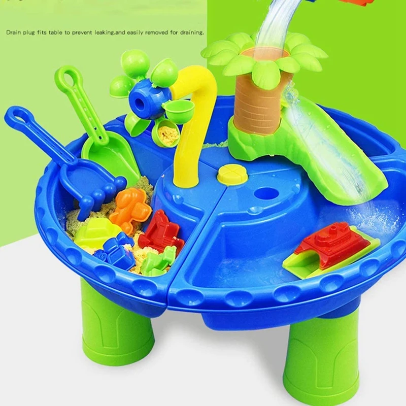 Children's Beach Toy Set Play Sand Toys Kids Summer Beach Table Baby Water Sand Digging Tools For Seaside Swimming Pool