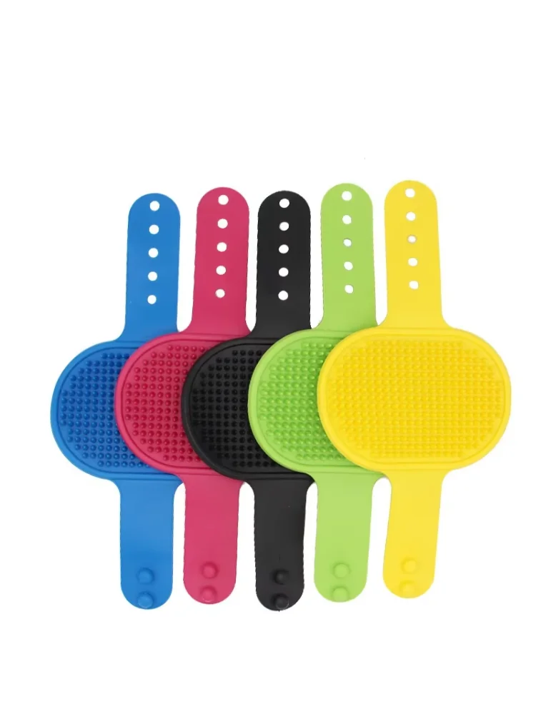 Soft Rubber Pet Bath Brush Comb - Cat Dog Grooming Massage Glove Fur Removal Tool for Cats And Dogs Pet Bathing Supplies