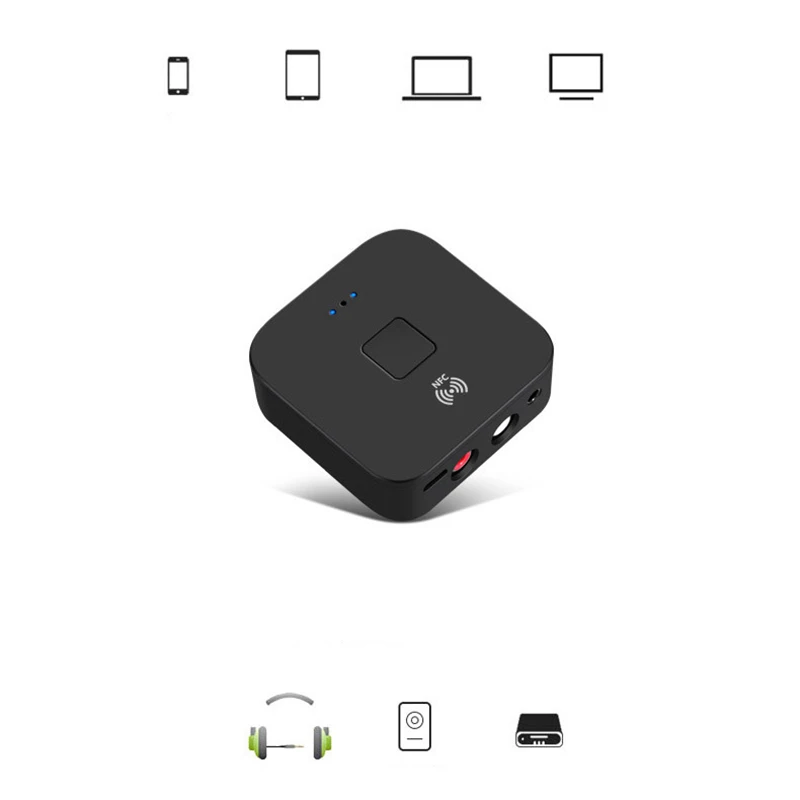 BLS-B11 NFC Bluetooth Receiver 5.0 3.5mm Jack Aux Stereo Wireless Adapter Music Support APTX LL for Car Speaker RCA Bluetooth