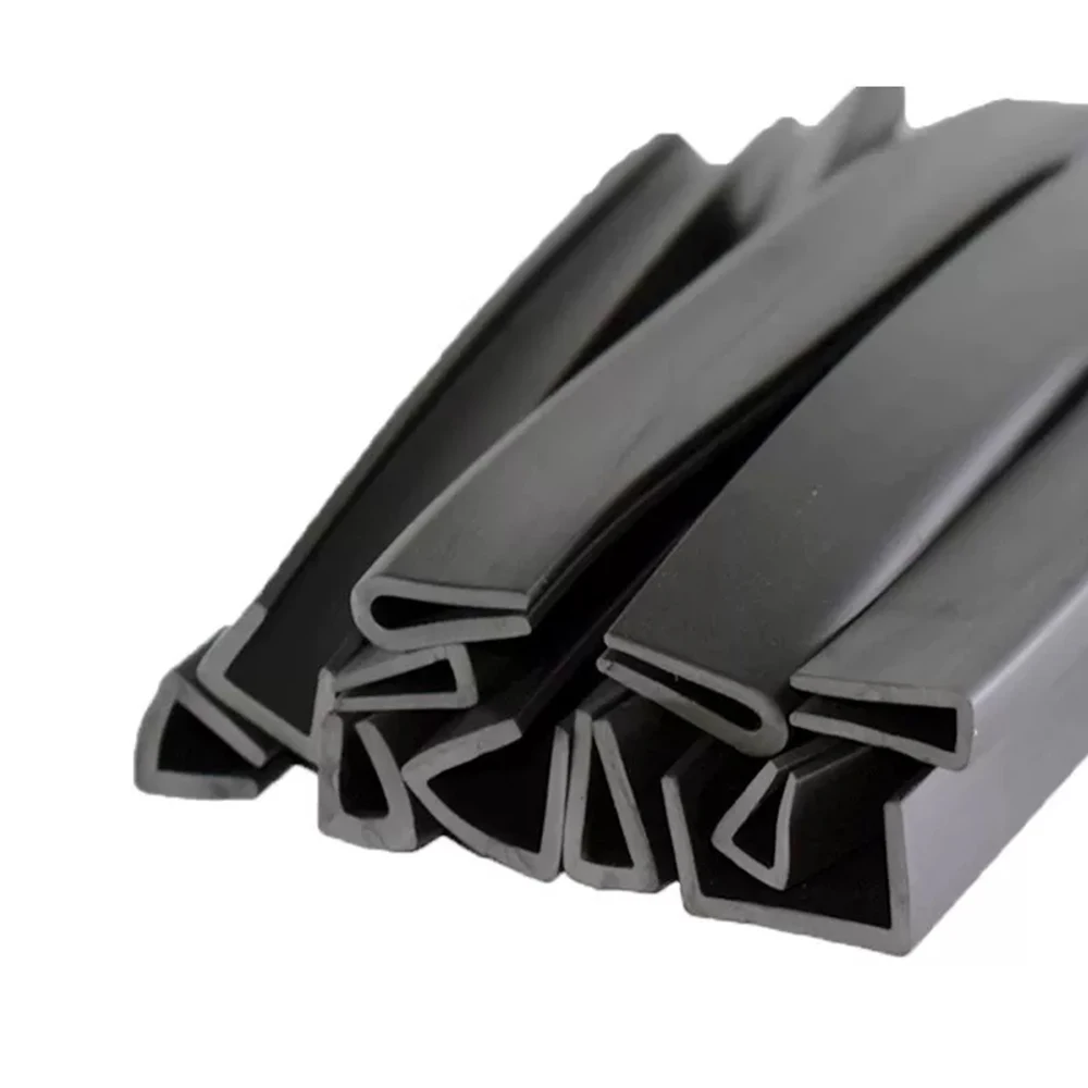 1Meter Black Round bottom/flat bottom Rubber Edge Strip U Section Anti Oil Seal Edge Shield Encloser Sealing Strip