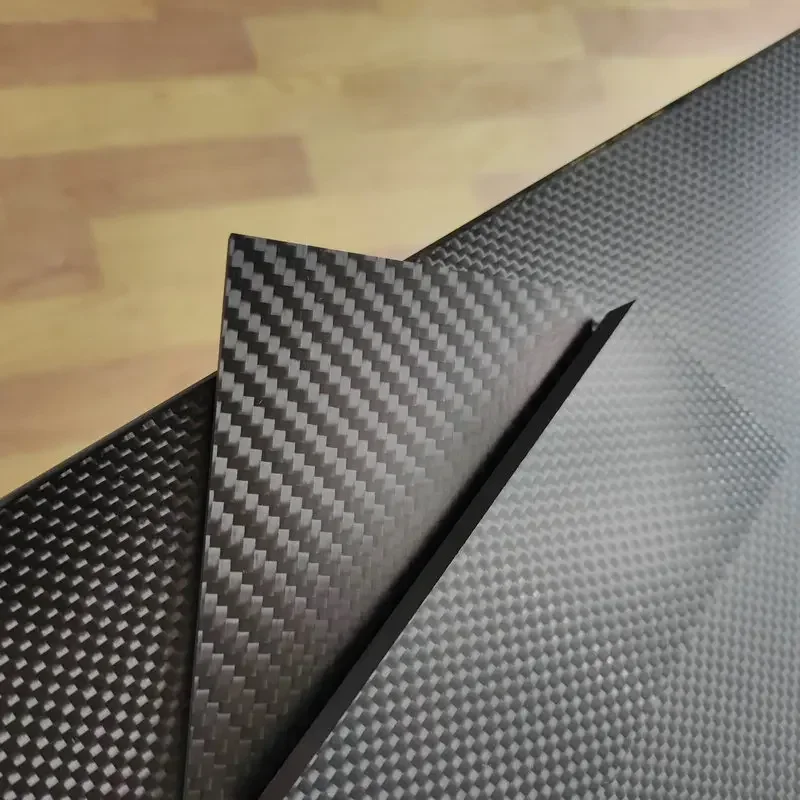 1pcs 100mmx250mm 3K High Hardness Carbon Fiber Sheets 100% Pure Carbon Panel Board 0.5mm-5mm Thickness Carbon Fiber Model Materi