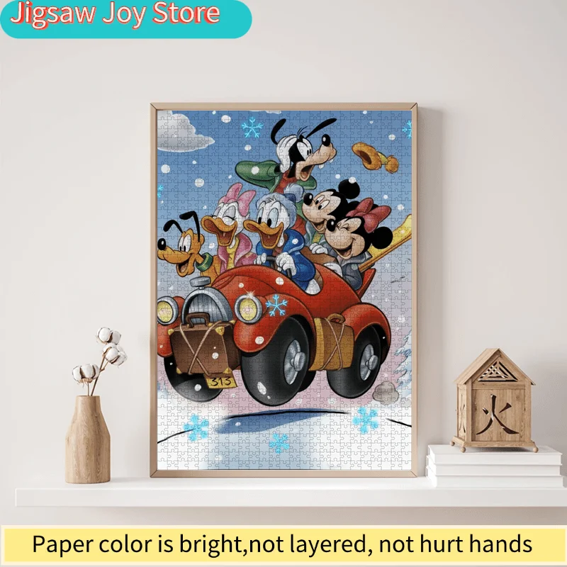 A Boxed Set of 1000pcs, Classic Cartoon Character Pattern Design, High-Difficulty Paper Jigsaw Puzzle - Large Interactive Adul