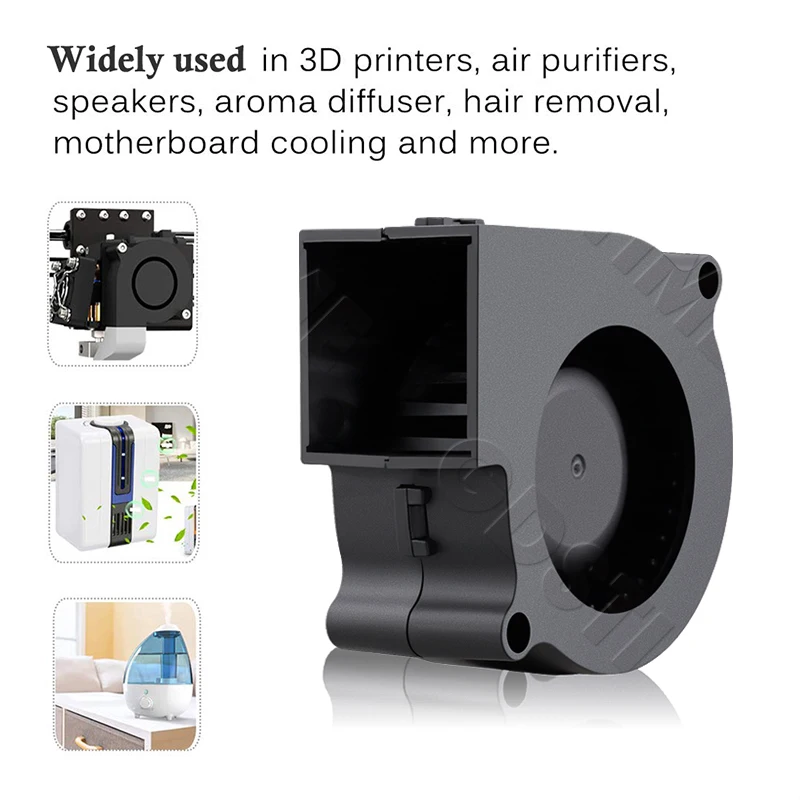 Wentylator Gdstime 6028 24V 60mm, dmuchawa DC 12V, bezszczotkowy cooler, wentylator odśrodkowy 2PIN z podwójnym łożyskiem kulkowym, 60x28mm 6cm, radiator tulejowy. — zdjęcie produktu 4