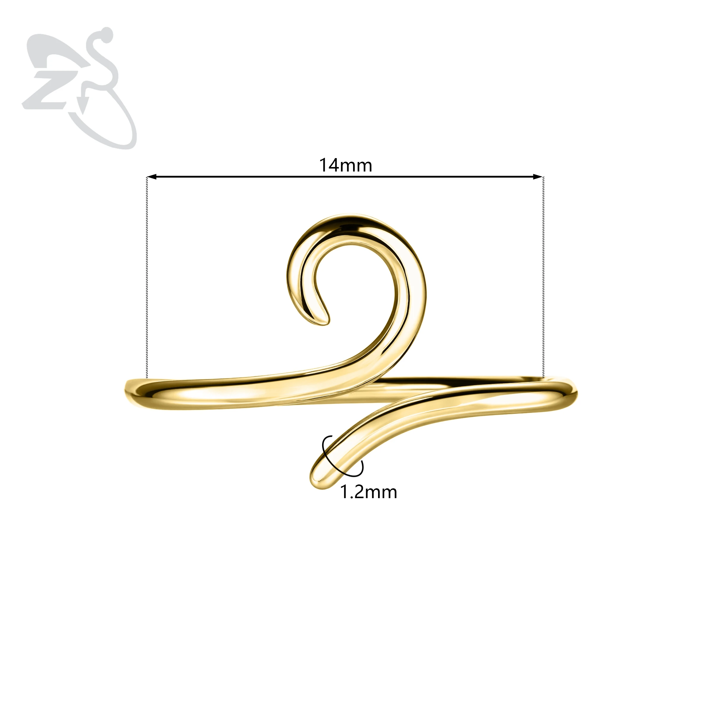 NONE ZS 1 STÜCK 16G 925 Sterling Silber Nasenstecker Damen Herren Hypoallergene Spirale Brücke Piercing Nasenloch Muschelpiercings 10/12/14/16 MM 3