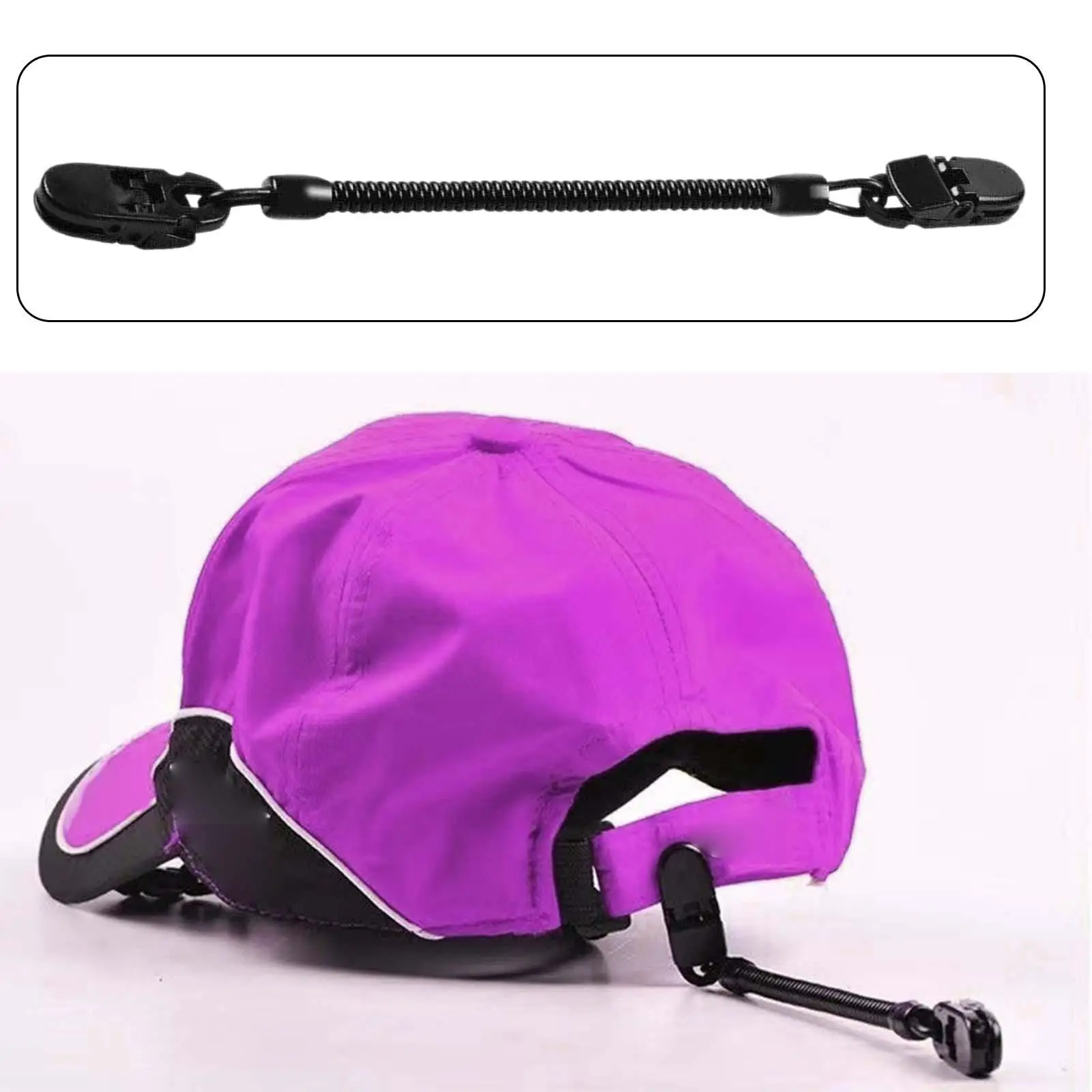 Cap Eyewear Retainer Portable Hat Strap Hat Clip Hat Leash Windy Clip Holder for Sailing Camping Boating Abseiling Fishing