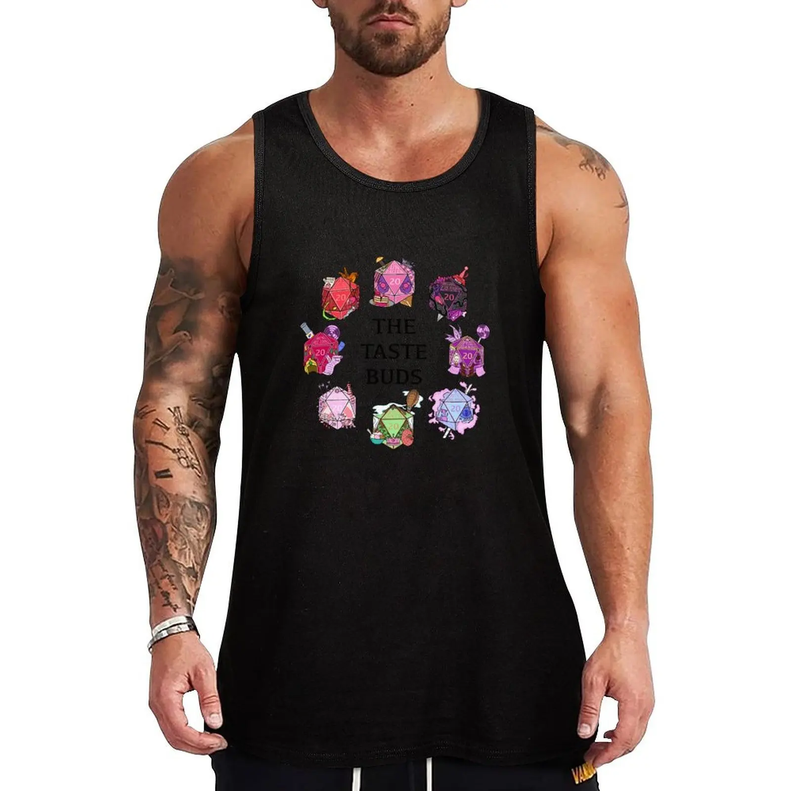 

A Crown of Candy Dice Set Tank Top t shirts sleeveless vest men Clothing