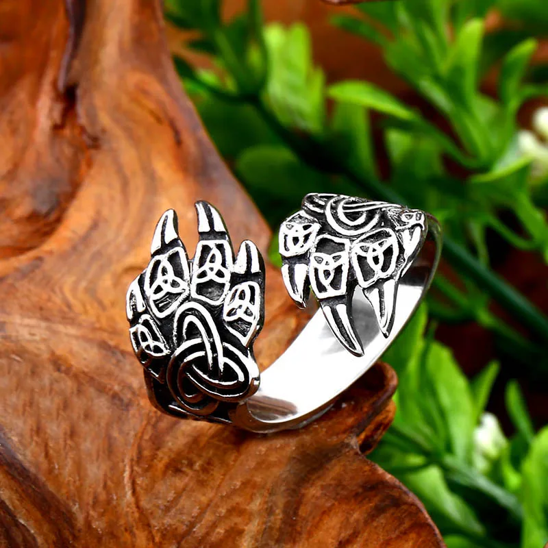 BEIER stainless steel character geometry  Viking raven head  ring for man`s gift Punk rock Jewelry boy`s gift  BR8-582