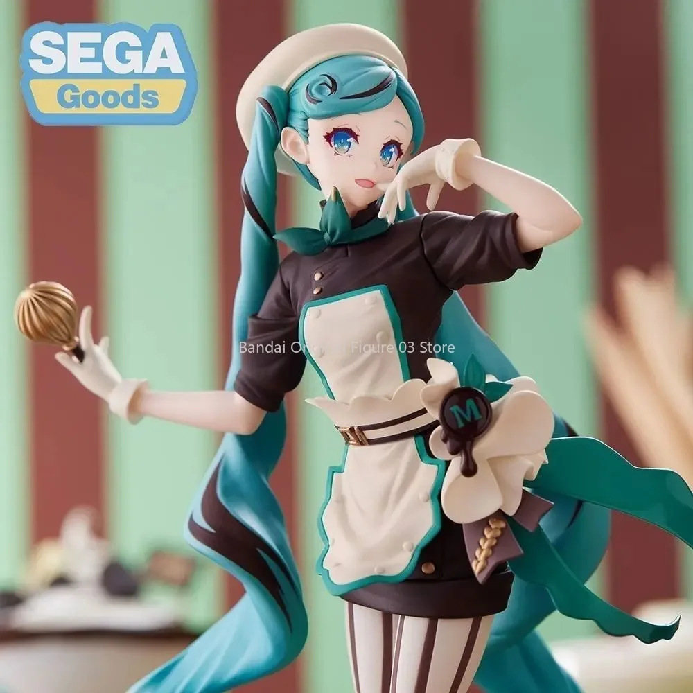 Original SEGA Vocaloid อะนิเมะตัวเลข Hatsune Miku Dark ช็อกโกแลต Pastry Chef สะสมตุ๊กตาของเล่นของขวัญเด็กหญิง