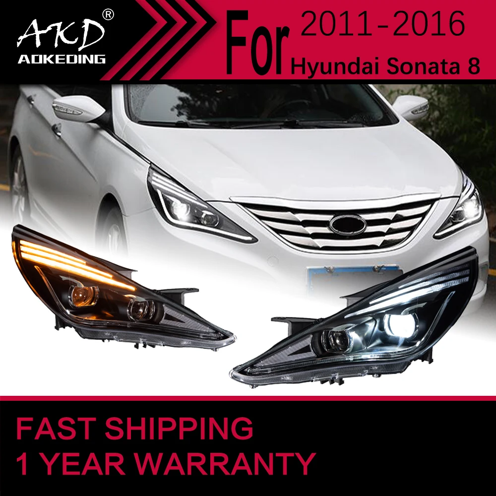 

Car Lights for Hyundai Sonata 8 LED Headlight 2011-2016 Sonata 8 Head Lamp Drl Projector Lens Automotive Accessories