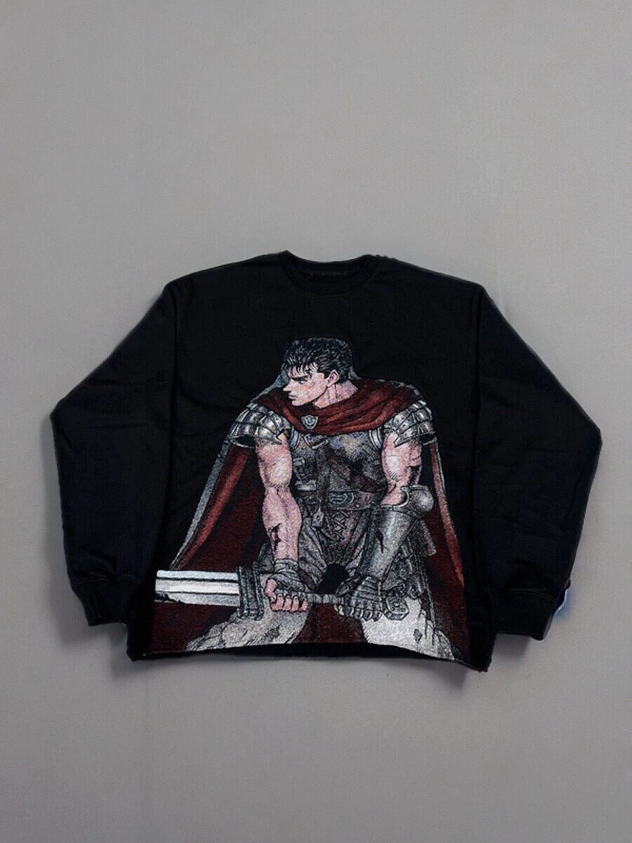 Berserk Guts Y2K Anime Manga Grafik Rundhals-Sweatshirt für Männer und Frauen Vintage Streetwear Pullover – Detail 6