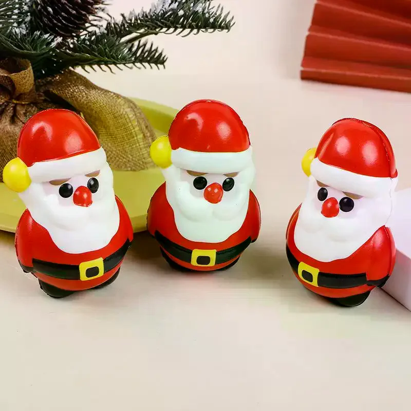 Presente de ano novo 2025 decoração de festa de natal brinquedo de alívio de estresse de natal papai noel árvore de natal espremendo brinquedo saltando