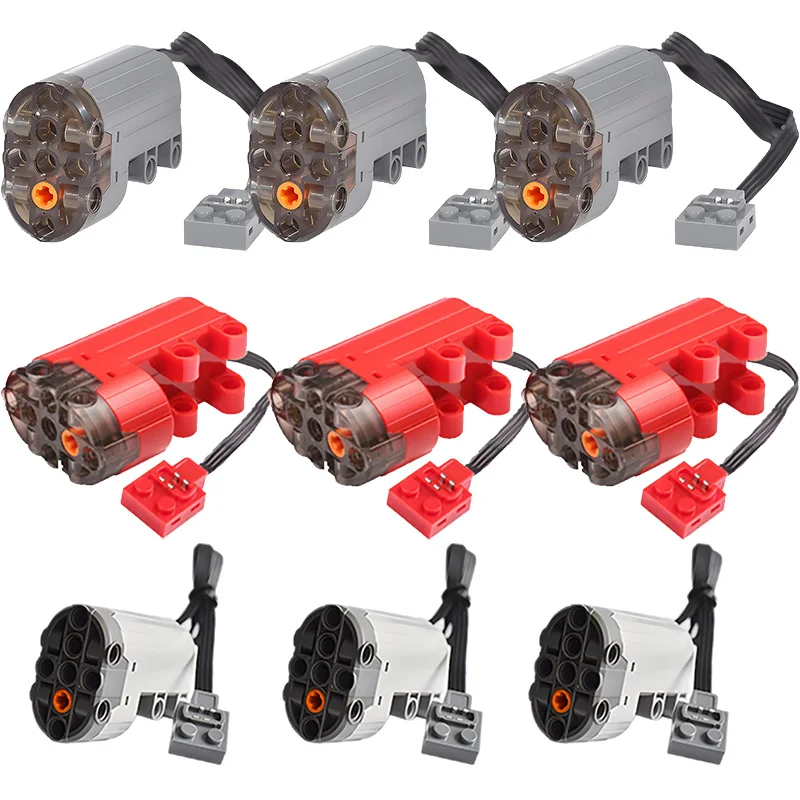 

3Pcs High-Tech Electric Power Functions Servo Motor 88004 MOC Building Block Bricks Parts fit for 99498 Sterring Cars RC Toys