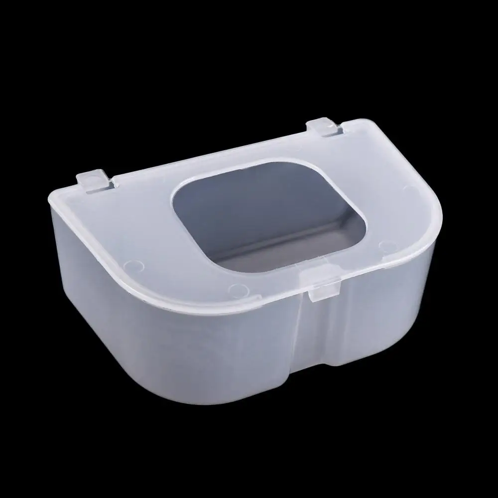 Transparent Pigeon Anti Scattering Food Box Plastic Anti-splash Carrier Pigeon Food Box Large Capacity Two Hole