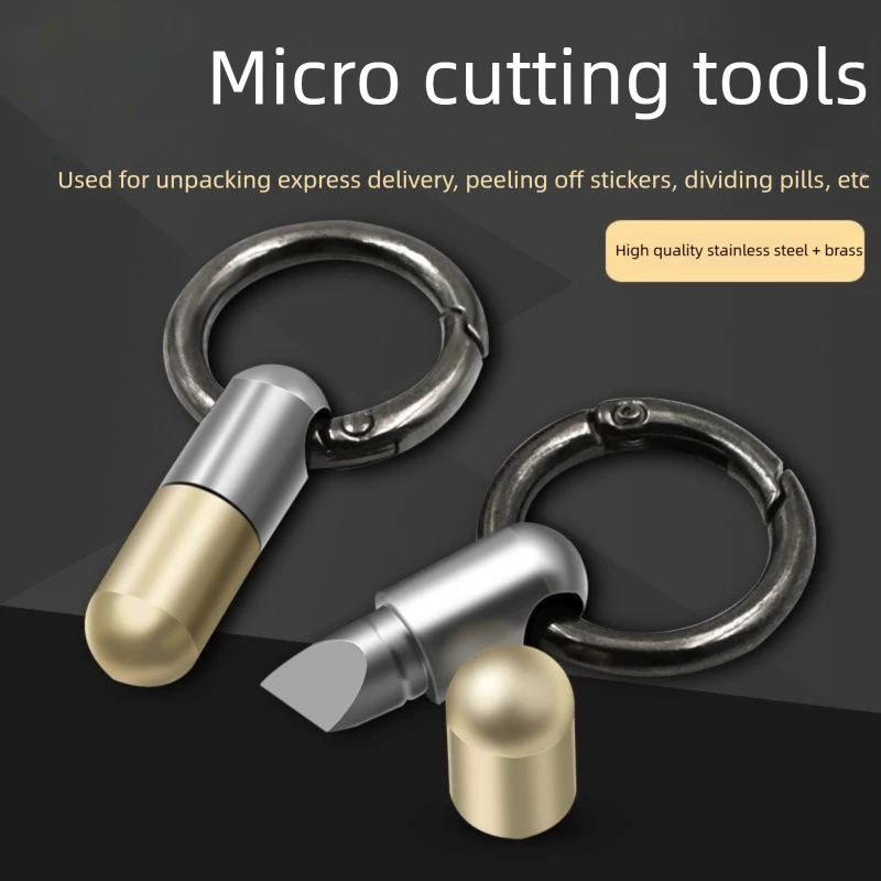Portable Capsule Mini EDC Knife Multifunctional Keychain Cutter for Unpacking Express Outdoor Survival Tool