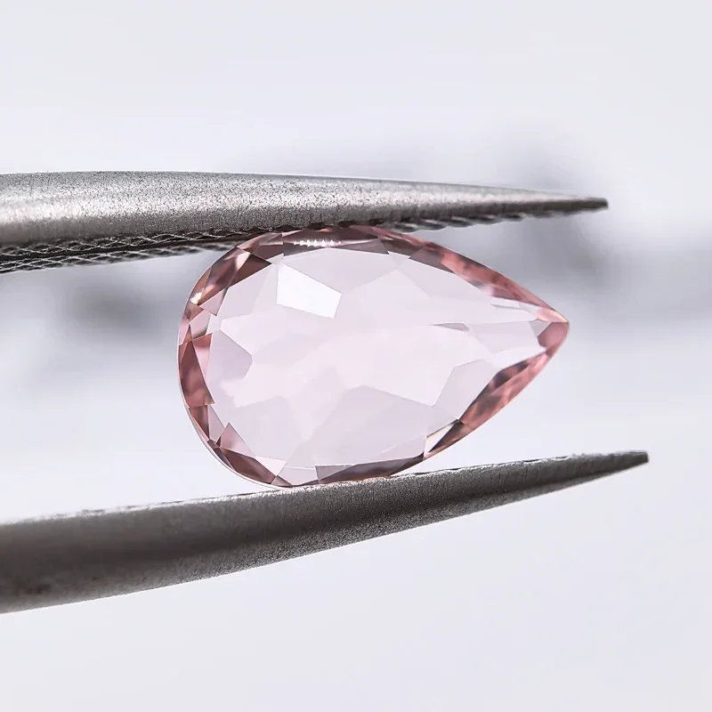 Lab Grown Sapphire Pear Cut Morgan Pink VVS1 Charms Gemstone for DIY Advanced Jewelry Making Materials Selectable AGLCertificate