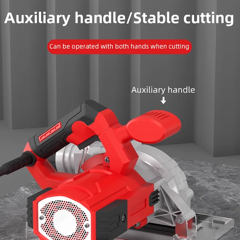 Электрическая циркулярная пила 220 В, 1350 Вт, 4 дюйма, 125 мм, многофункциональный режущий станок, беспыльная деревообрабатывающая пила, электроинструмент, 12800 об/мин