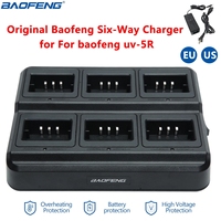 Baofeng UV-5R Six Way Charger Multi Unit Walkie Talkie EU/US Six-way Charger for Baofeng UV-5RA UV-5RB UV-5RE Ham Two Way Radio