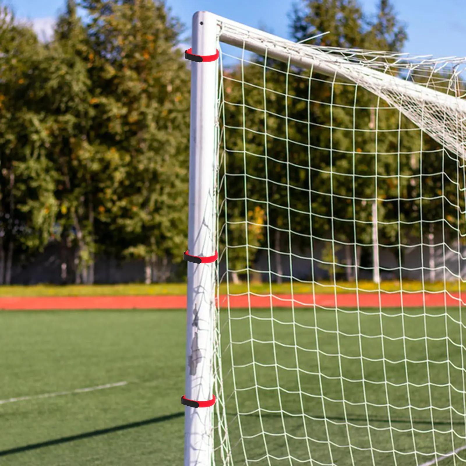 

50 шт. ремней для футбольных ворот с креплением на липучке: легкая установка, надежная фиксация, яркий дизайн, универсальное применение для спорта