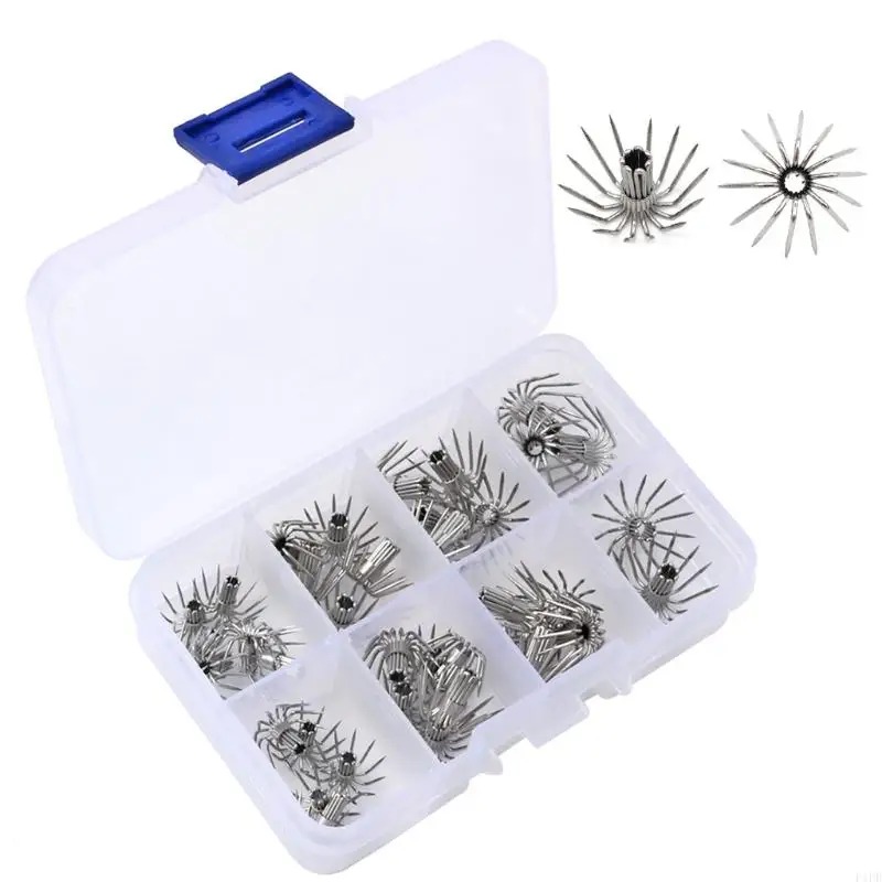 F1FD 35 יח 'מפלדת אל חלד מרובת גודל דיונון דיגון דיג פיתוי לדיג לחדים הו