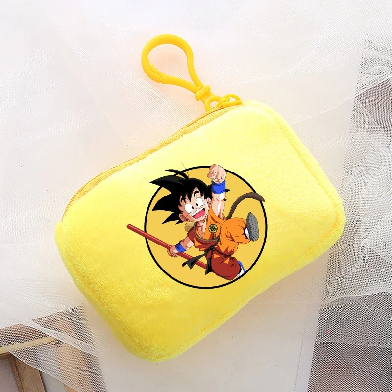 

Dragon BallZ Coin Purse Mini Cute Wallet Anime Goku Square Storage Bag Portable Handbag funny Birthday Gift