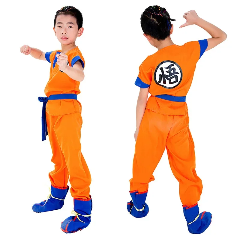 Goku Zoon Cosplay Kostuum Blauw Goud Halloween Cosplay Kostuum Volwassen Kids Pakken Son Goku Anime Cosplay Held Verkleden Carnaval Deel