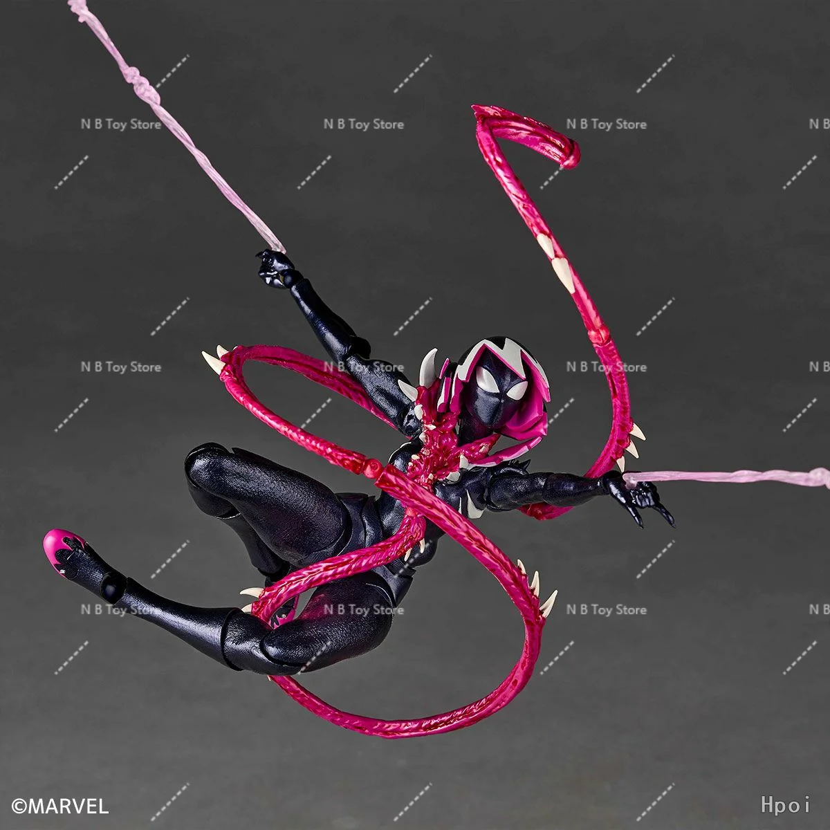 متوفر في المخزون الأصلي Kaiyodo Venom Gwen Revoltech مذهلة YAMAGUCHI Spider Gwen Comics مجموعة شخصيات الرسوم المتحركة نموذج اللعب
