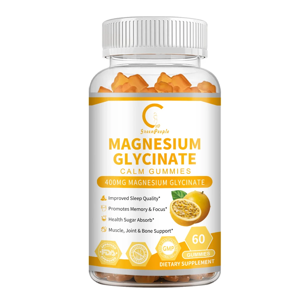 

GPGP Greenpeopl Magnesium Glycinate Supplement Zinc,Vitamin D3 B6, Support Muscle & Nervous, Immune System Tiredness Health