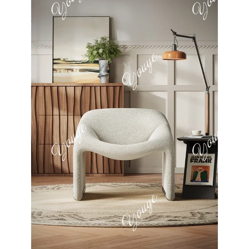 

MX Smile Single Sofa Chair Living Room Balcony Lamb Wool Light Luxury Leisure Chair Designer Creative Special-shaped Lazy Reclin