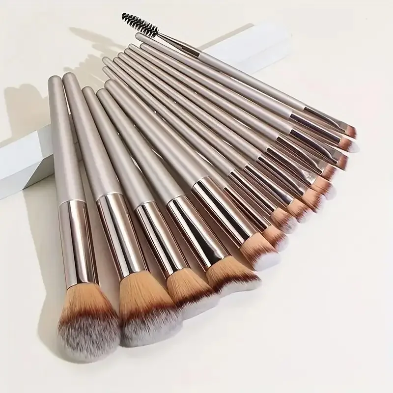 14PCS Makeup Brushes Set Eyeshadow Fluffy Foundation Concealer Blush Highlighter Storage Box Female Cosmetics Beauty Tools