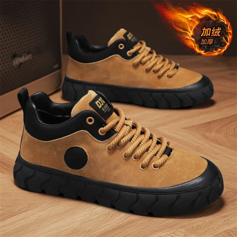 

Winter cotton shoes men's warm and casual shoes outdoor fashionable sports board shoes lightweight and comfortable walking shoes