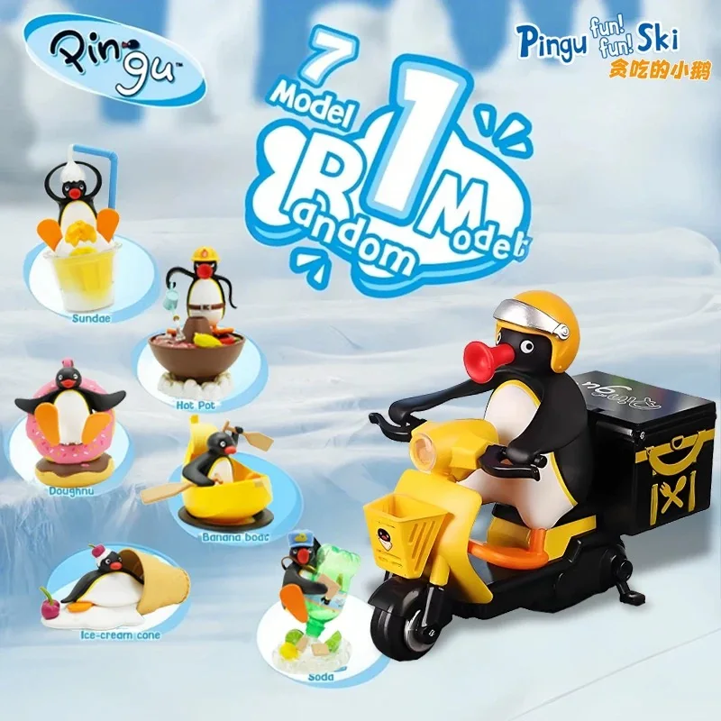 Pingu Penguin Fun Eggs Greedy Little Geese Series Blind Box Twister Figures Desk Accessories Toys view 3