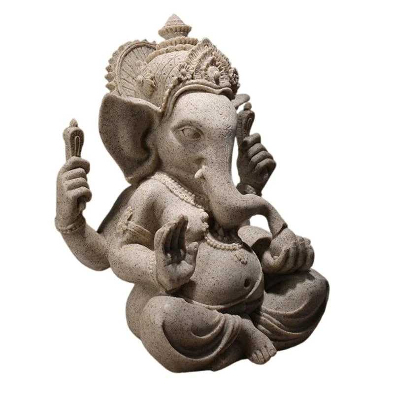 Unique Sandstone Ganeshas Elephant Statue for Personalizeds Home and Office Display