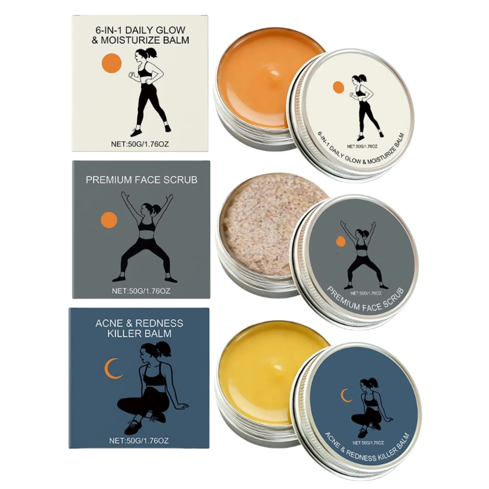 

Acne & Redness Killer Balm, 6-IN-1 Daily Glow & Moisturize Balm, Premium Face Scrub For Women Men Improve Large Pore Oil Control